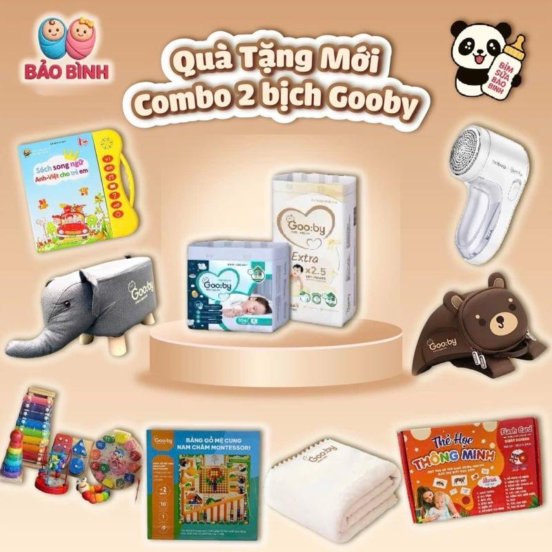 Quà Mới [Combo 2] Bỉm Ngày Tã,Bỉm Gooby Extra mềm mại,an toàn,thấm hút size NB/S/S-M/M/L/XL/XXL/XXXL cho bé Sơ Sinh-35kg +có quà tặng bim chobe tã  quần