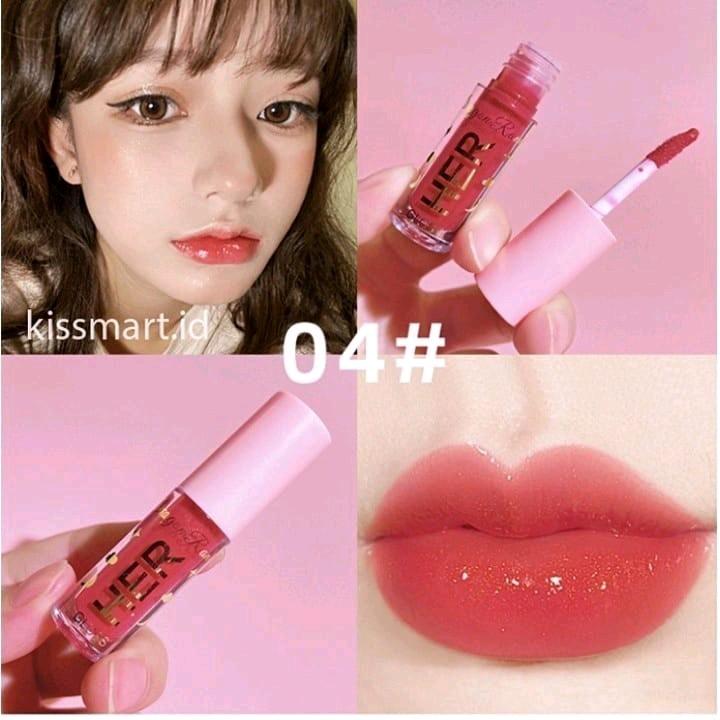 ( LIPSTIK HER ) HER Lipstick Lip Gloss Lip Glaze Waterproof Glitter Bibir Young Girl Dragon Ranee Minipink Lipstik Tahan Lama live 4