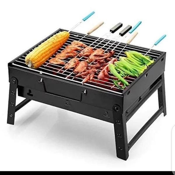 Panggangan / Pemanggang Barbeque Grill Portable / BBQ Portable Lipat Multi Grill - Happy Grill Barbeque Alat Pemanggang Lipat Serbaguna / Panggangan Sate Ikan Sosis 0
