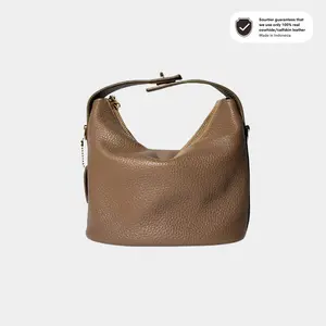 [Sourtier] Kifle Bag MIDI ETOUPE / Handbag / Leather Handbag / Tas kulit Asli / Crossbody Bag / Slingbag / Tas / Tas kulit wanita / Top Handle Bag