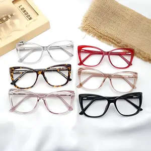{BELI 1 PCS KACAMATA MINUS GRATIS 1 KACAMATA NORMAL}Kacamata Cat Eye Fashion Lensa Photocromic & Anti Radiasi Minus & Normal Frame Wanita Bluecromic Hitam Plastik Eyewear Glasses Titanium kacamata cateye
