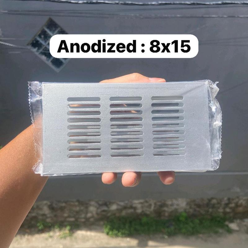 BUY 1 GET 1  Udara ventilasi Lubang kolong dapur  5 x 15 cm 8 x 15 cm Hitam Anodized Aluminium 3