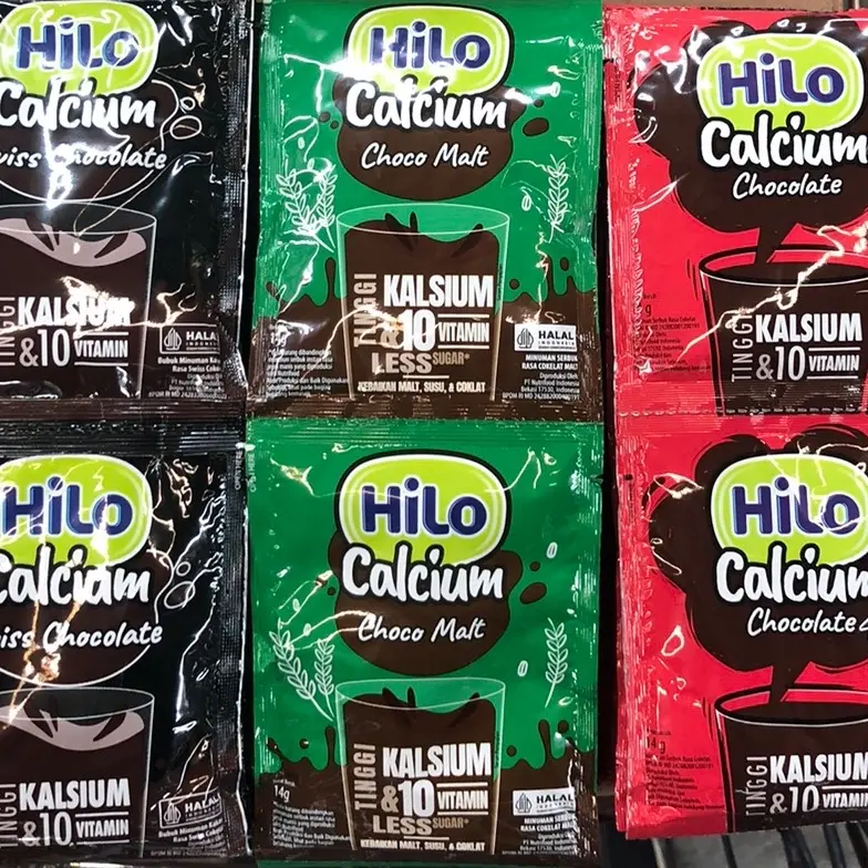 2 RCG Susu HILO Calcium kemasan saset rencengan isi 10 Remaja Cokelat Dairy Milk Peninggi Vanilla Etawa Kedelai Kambing Vanila Coklat Chocolate 6