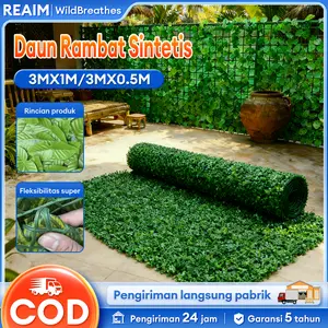 【Barang Ready​​】Tanaman Hias Daun Rambat Plastik   3X1m/3X0.5m Plastik Dinding Rumput Daun Artifical  Rumput Sintetis  Daun Dekorasi-DAUN RAMBAT DINDING Daun Semangka 100X300cm