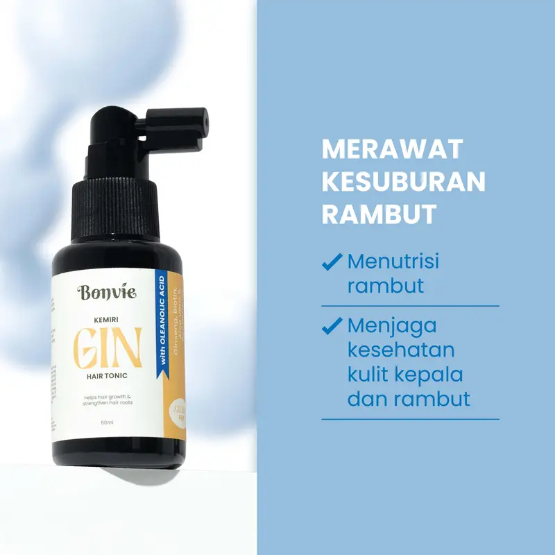 Bonvie KIT Shampoo100ml+Gin Tonic 60ml (Hairfall & Growth) Package 3