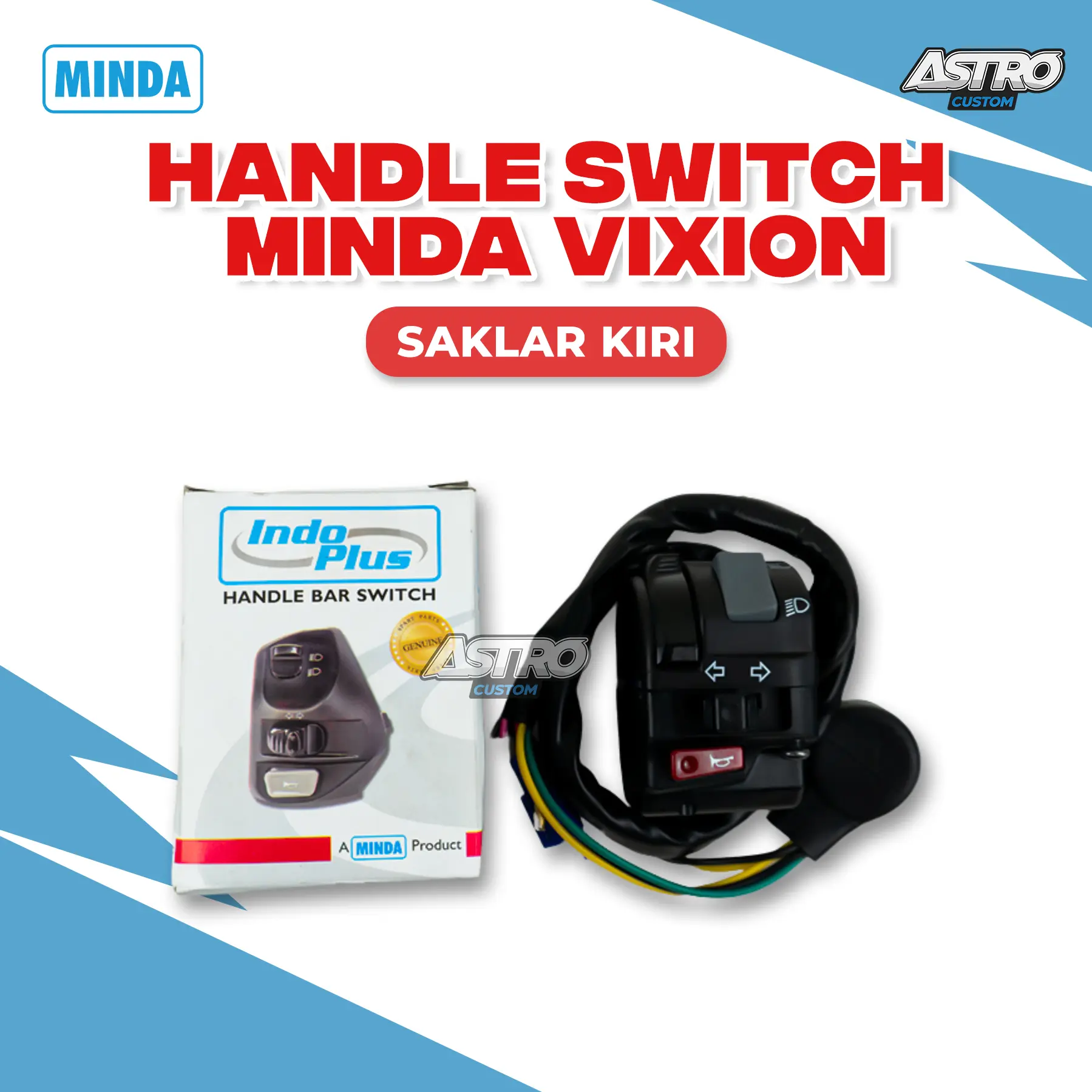 Saklar Kiri Vixion Cocok Untuk ubahan Modif Semua Motor Universal Lampu Tembak