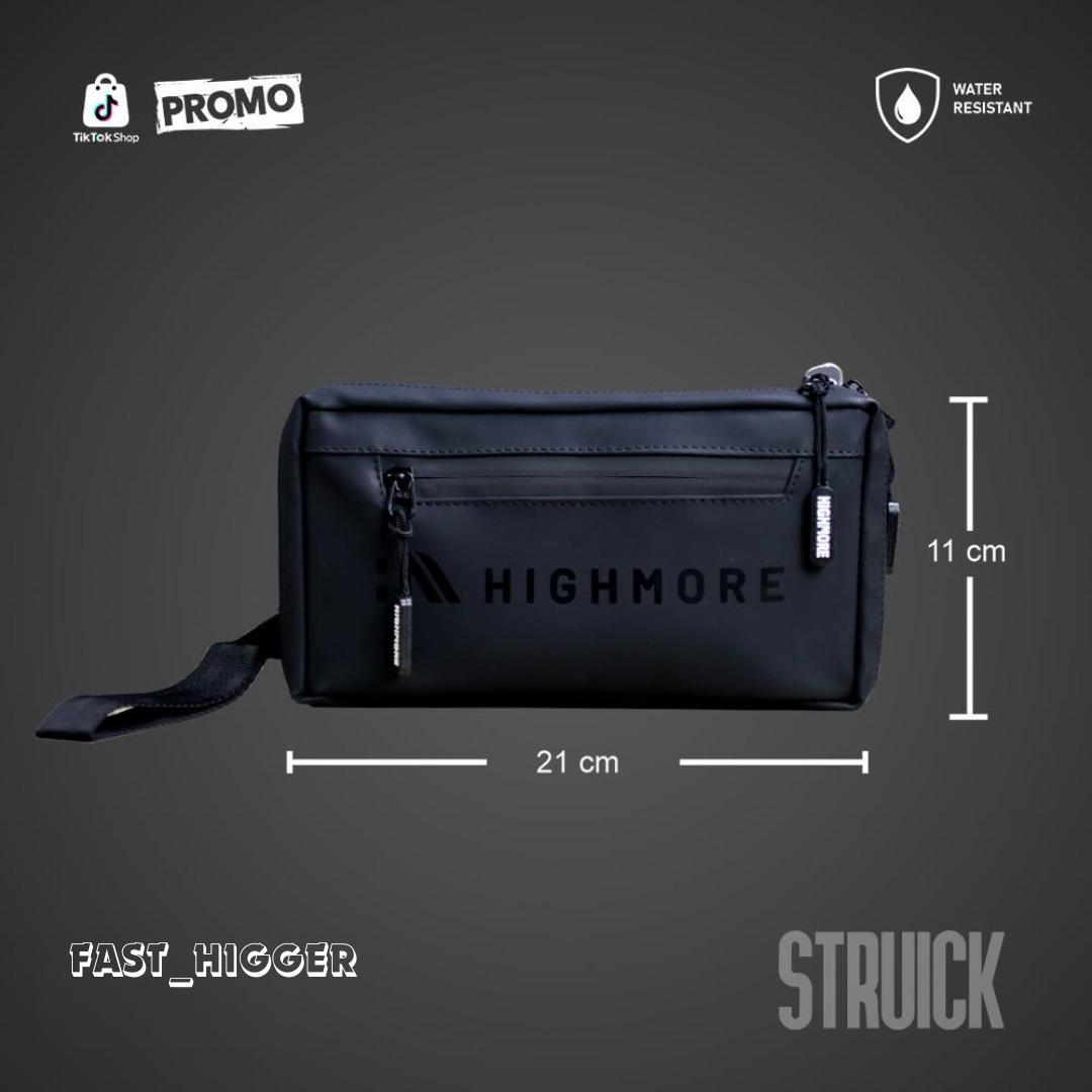 HIGHMORE [BELI 1 DAPAT 3] BUNDLING COMBO HYPER DAPAT 3 TAS STUICK KACAMATA DOMPET KLASIK BIMO WATERPROOF HITAM ELEGAN PRIA WANITA Selempang Cowok Bahan PU Tahan Air Multifungsi