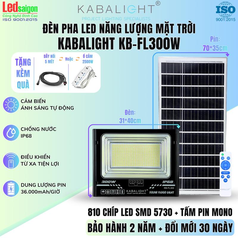 ĐÈN PHA LED NĂNG LƯỢNG MẶT TRỜI KB-FL300W TẤM PIN MONO ÁNH SÁNG TRẮNG IP68 BẢO HÀNH 24 THÁNG TIẾT KIỆM ĐIỆN. 