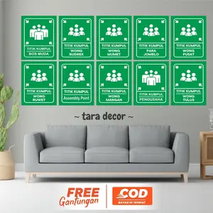 Hiasan Titik Kumpul Premium anti jamur / quote wong mumet, wong ruwet, Bos muda, Pengusaha, dll
