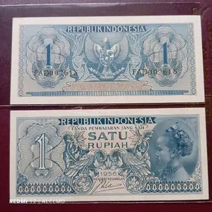 Koleksi Kertas Kuno Biru 1 Tahun 1956 - Dalam Kondisi Baru dan Asli