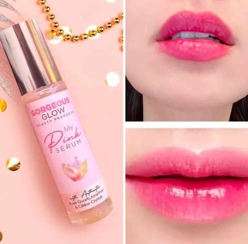  GORGEOUS GLOW MY PINK LIP SERUM clear and deep rose red  SG STOCK  