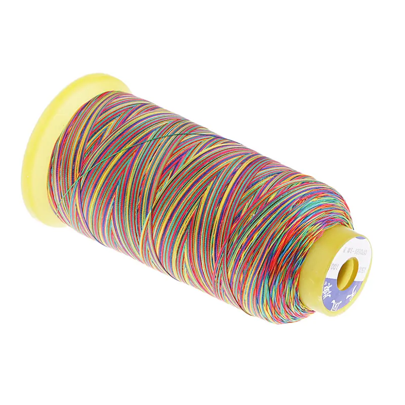 Sợi may Polyester, màu cầu vồng, 1200m mỗi cuộn, thích hợp cho quần áo Thủ Công 7