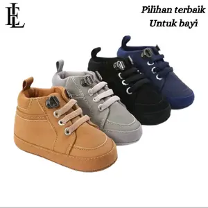 Sepatu Bayi Laki Laki BABY EL 1 3 6 9 12 Bulan 1 Tahun Murah Prewalker Shoes Cowok 0 - 12 Bulan Terbaru