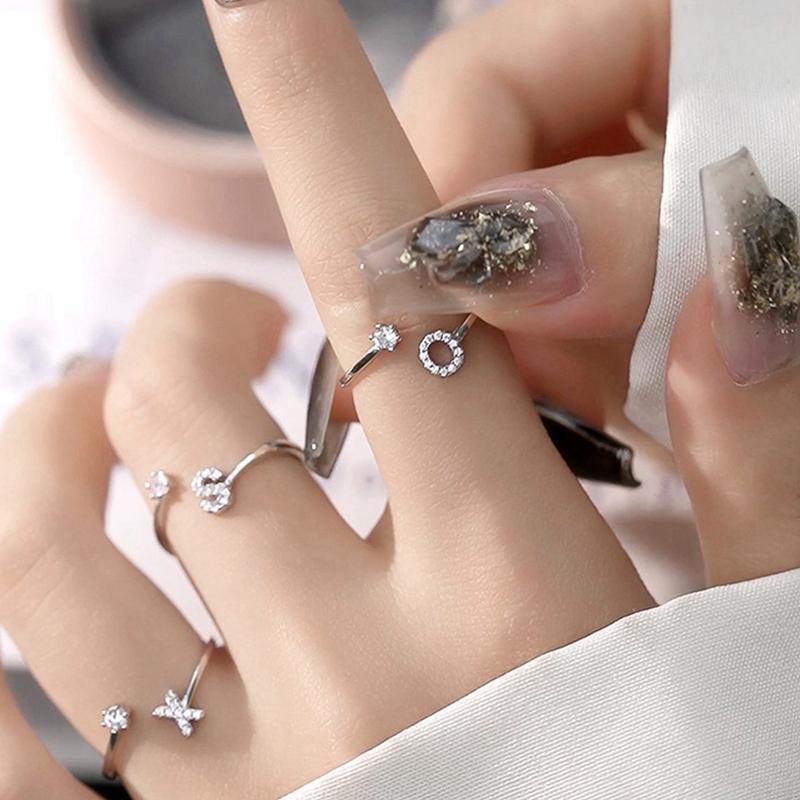 A-Z Letter Adjustable Opening Ring Women Couple Alphabet Name Men Initials Rings Wedding Finger Jewelry 3