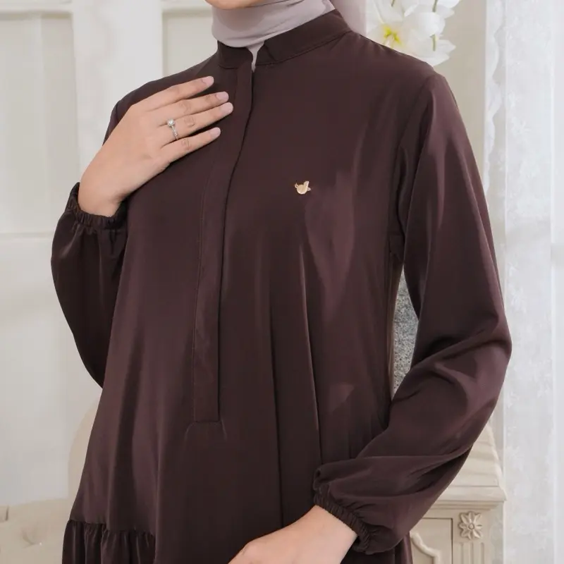 By Dolla - Sabiya Gamis - Gamis Hari Raya - Gamis Harian - Gamis Polos - Nyaman Lembut Dingin Wanita Dress Muslim Mewah 4
