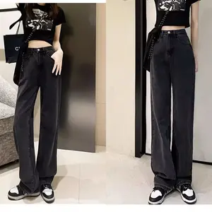 HIGWAIST LOOSE JEANS WANITA KOREAN STYLE NON STRECH TEBAL PREMIUM
