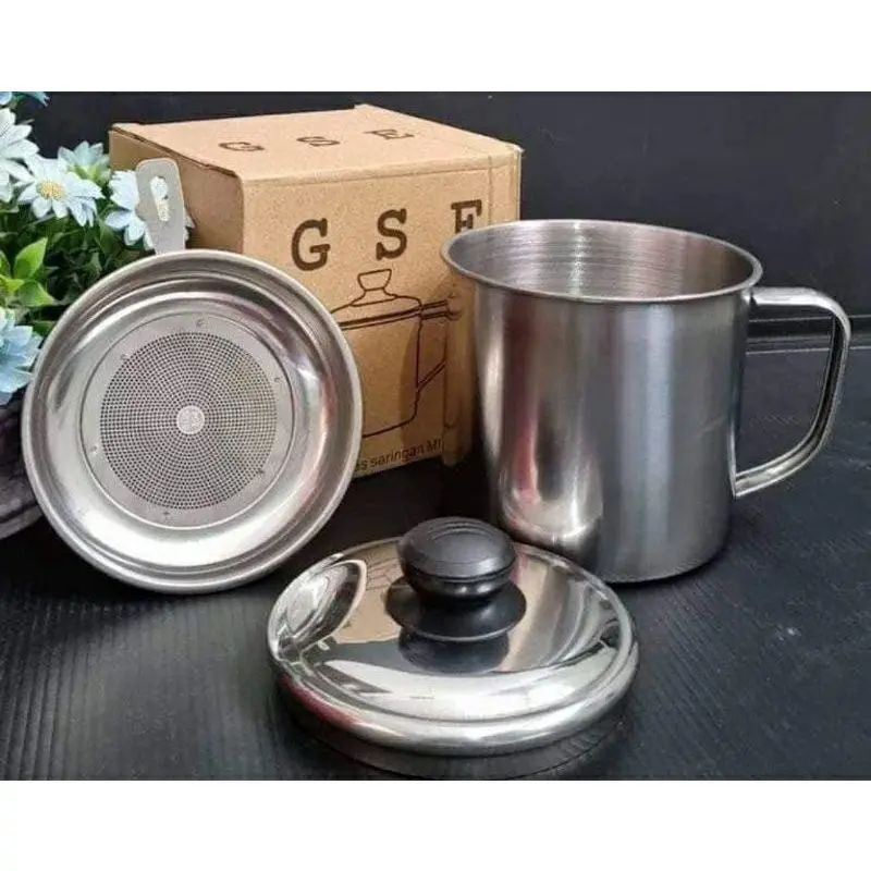 Wadah Minyak Stainless Steel Oil Pot 1.3 L - Kitchenware