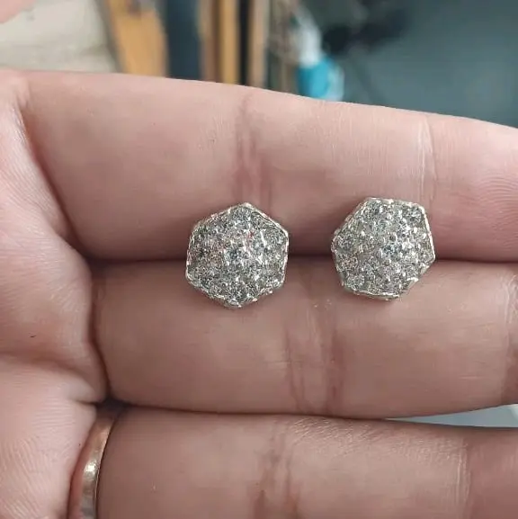 Anting full Permata Mewah Model bulat elegan