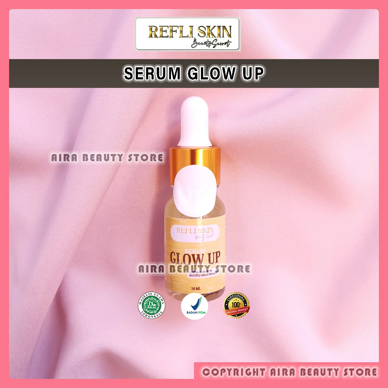 Serum Glow Up Perawatan Wajah Mencerahkan Melembutkan Memudarkan Kulit Hitam Kusam Original Lglow Refliskin