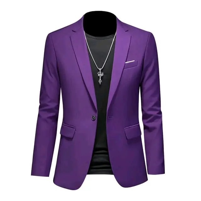 jas blazer nikahan jas kerja jas kantoran jas wedding blazer formal Slimfit Pria Casual Kancing satu 7