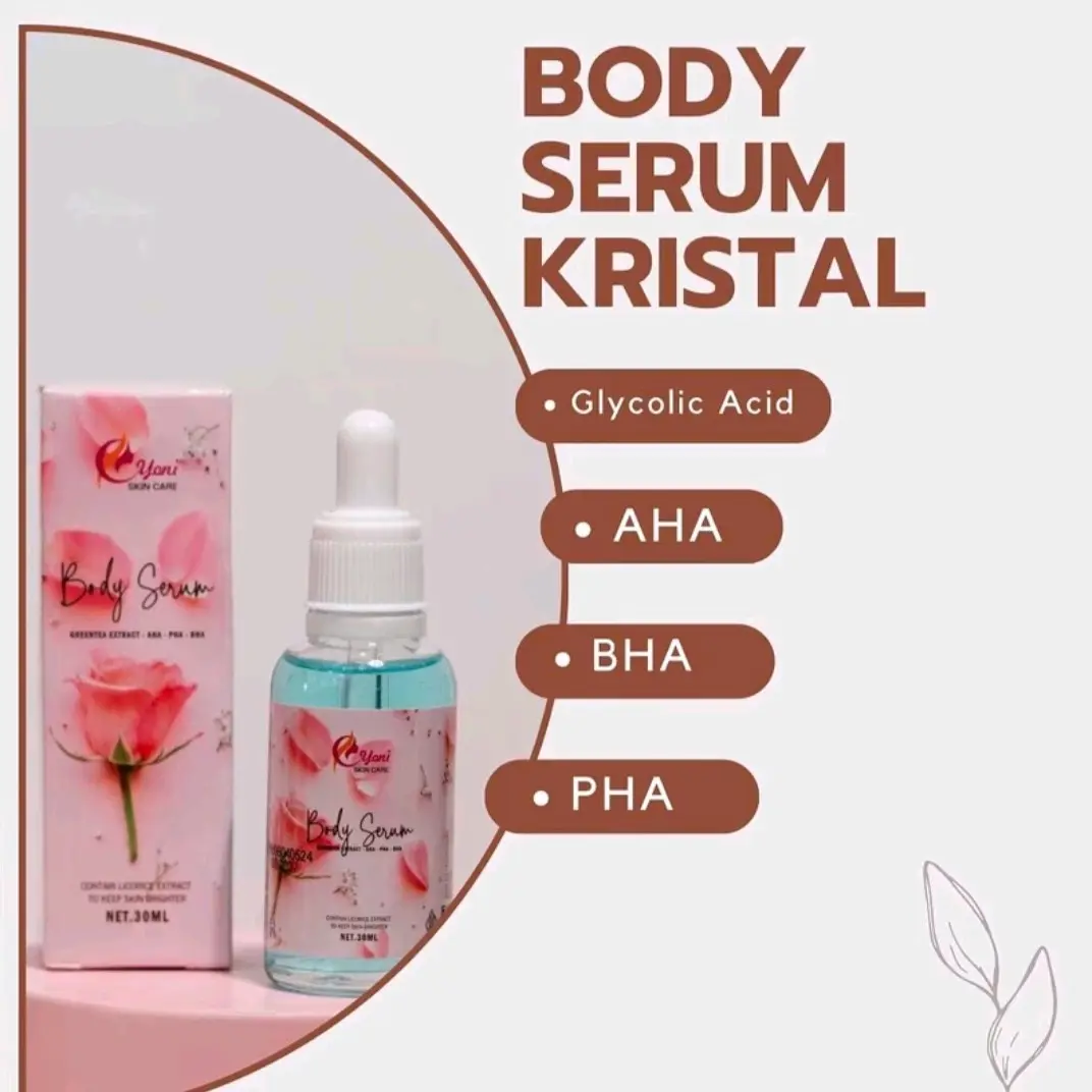 Yoniskincare - Body Serum Extract Greentea - AHA - PHA - BHA - 30ml - Glycolic Acid  Hyaluronic Perawatan,  Mencerahkan  Melembutkan Mengencangkan Memutihkan Tubuh