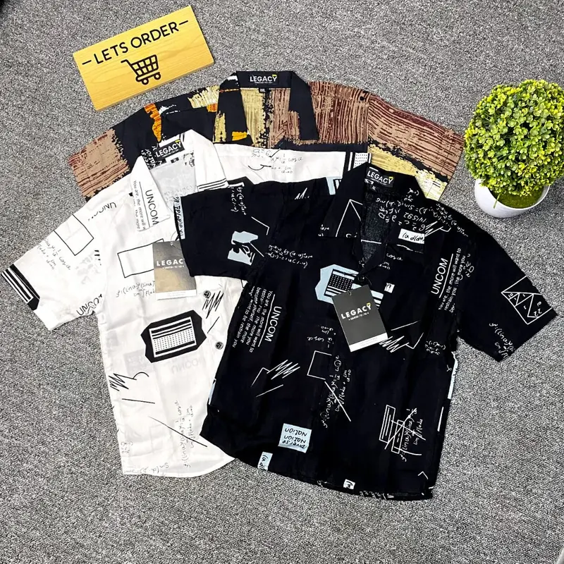100 ribu 3 kemeja rayon anak lengan pendek Usia 1-9 tahun Bahan Lembut adem 0