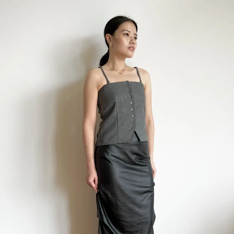 VERVE - LEA TUBE TOP MULTIWAYS kemben tank top atasan wanita abu 2