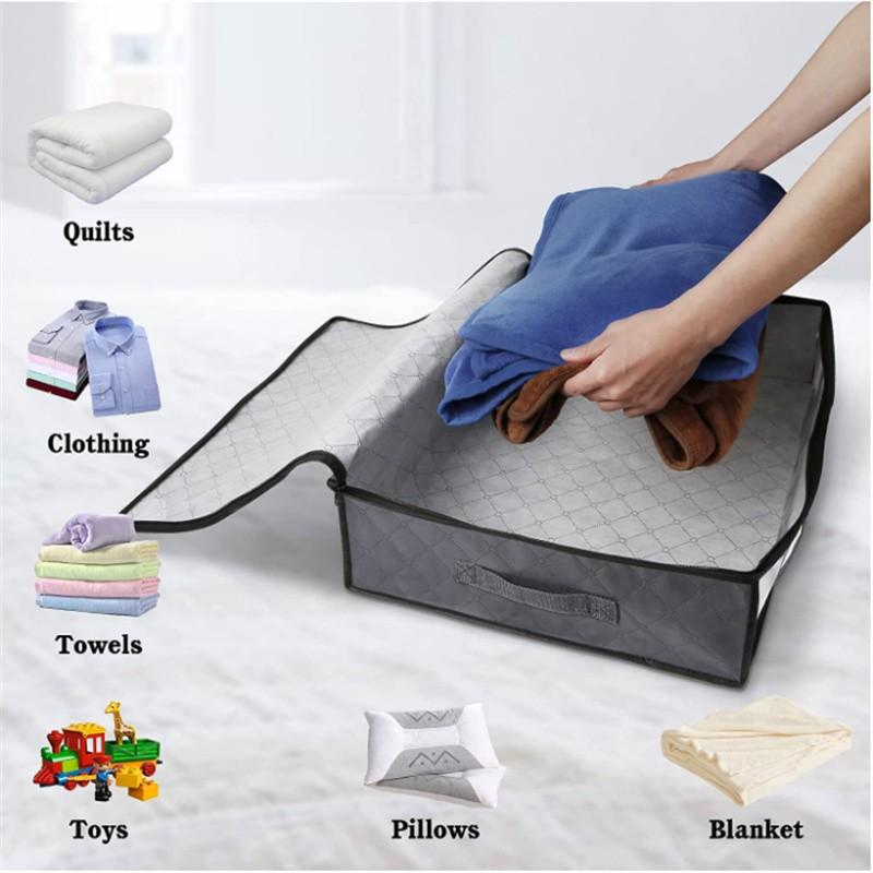 Product Introduction of 1/2/3 piece storage box, clothing storage, non-woven fabric under bed storage bag, home storage organizer 6