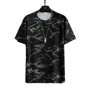 Baju Pria Oversize Jumbo Size M|L-3XL Distro Kaos Pria Lengan Pendek T-shirt Korean Style Lokal Motif Sablon Atasan Dewasa Future Oblong Cowok Keren Santai Simple Hitam