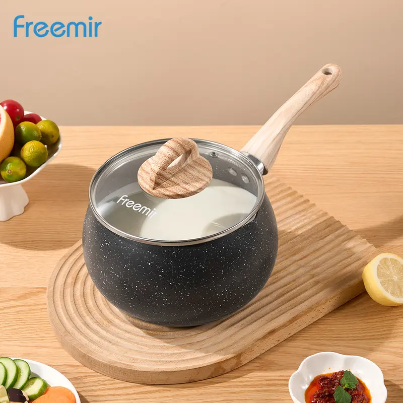 [SPECIAL LIVE] Panci MPASI Gemoy Panci Aladin 20/16 Cm Anti Lengket Tutup Kaca Cookware Beige Susu MPASI Rebus Alat Dapur Masak Gemoy Kitchenware 3