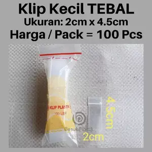 MURAHHHHH Klip TEBAL 2cm x 4.5cm / Klip 2x4.5/ Klip Plastik 2x4.5 TEBAL / Klip Kecil