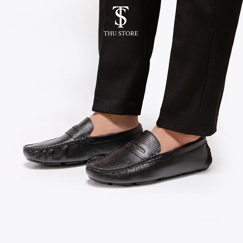 V3 giày Lười nam Da Bò Dáng Moccasin Đế Cao Su Đúc 1cm Mềm Mại Shoes giầy  thổ Caro Loafer Jean moca giầymoi 2023 7