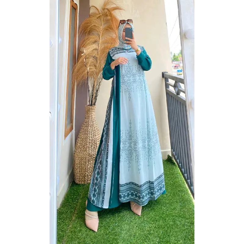 Gamis Set Hijab Saviera Motif 4