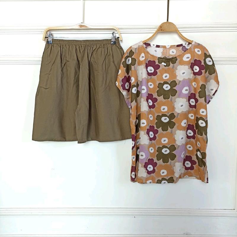 ONE SET GEMOY/SET CELANA PENDEK/SET RAYON/BAJU RUMAHAN Setelan 7