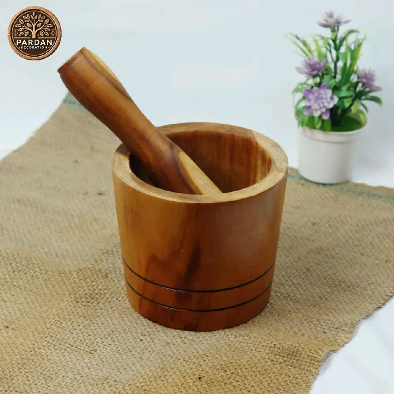LUMPANG / LESUNG 100% KAYU JATI ASLI, FOOD GRADE - AMAN BUAT MAKANAN Kitchenware ,Bulat 1