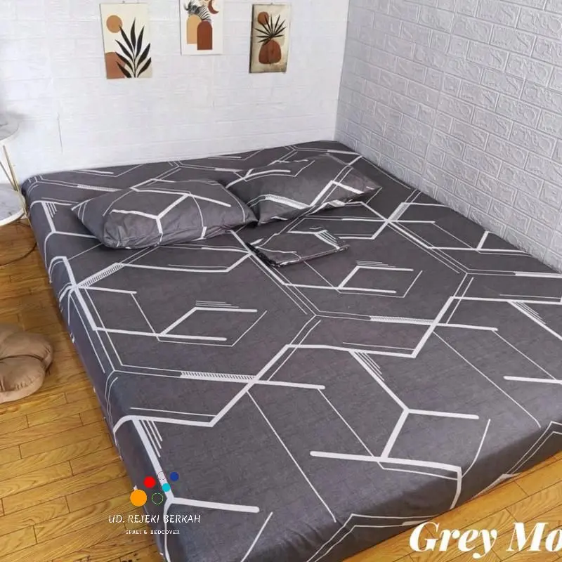 Sarung Kasur Busa Resleting Bunga Non Bantal Guling Non Bedcover - Polyester Halus & Lembut, Ukuran 70-200 - Kain  sprei tinggi