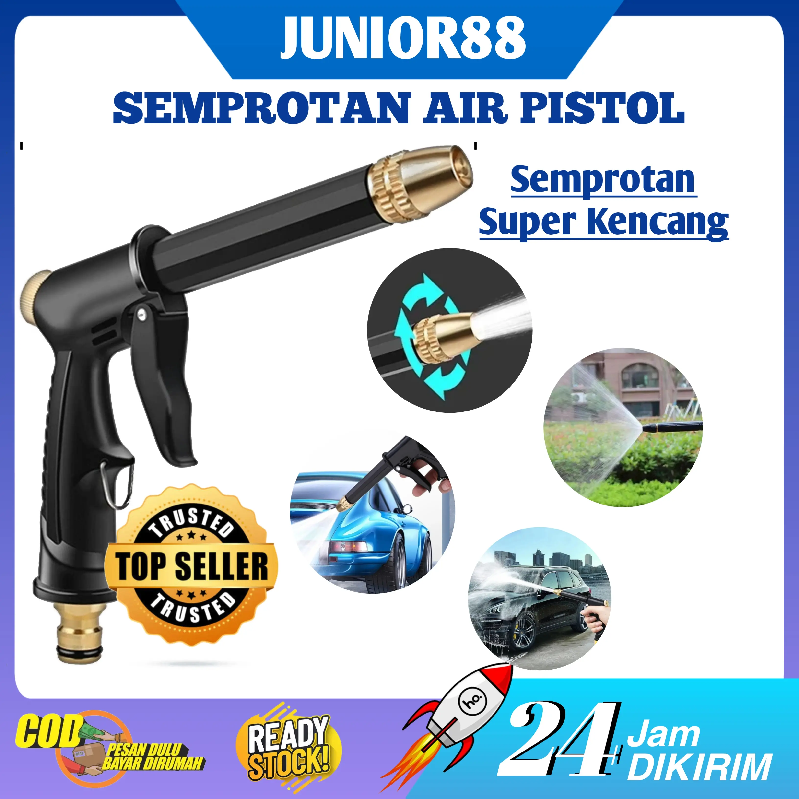 SEMPROTAN CUCI MOTOR TANPA ALAT LISTRIK KEPALA SEMPROTAN KUNINGAN SUPER KENCANG SEMPROTAN TAMAN