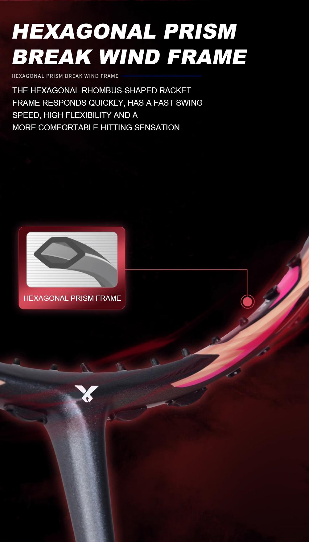 ORBITAL BLADE RAKET BADMINTON FULL CARBON MAX:35LBS 4U (82±2g) Tipe Menyerang Balance 295±3MM