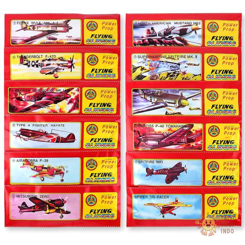 TAIYO Mainan Anak Jadul Pesawat Gabus Busa Flying Gliders Styrofoam Plane 3