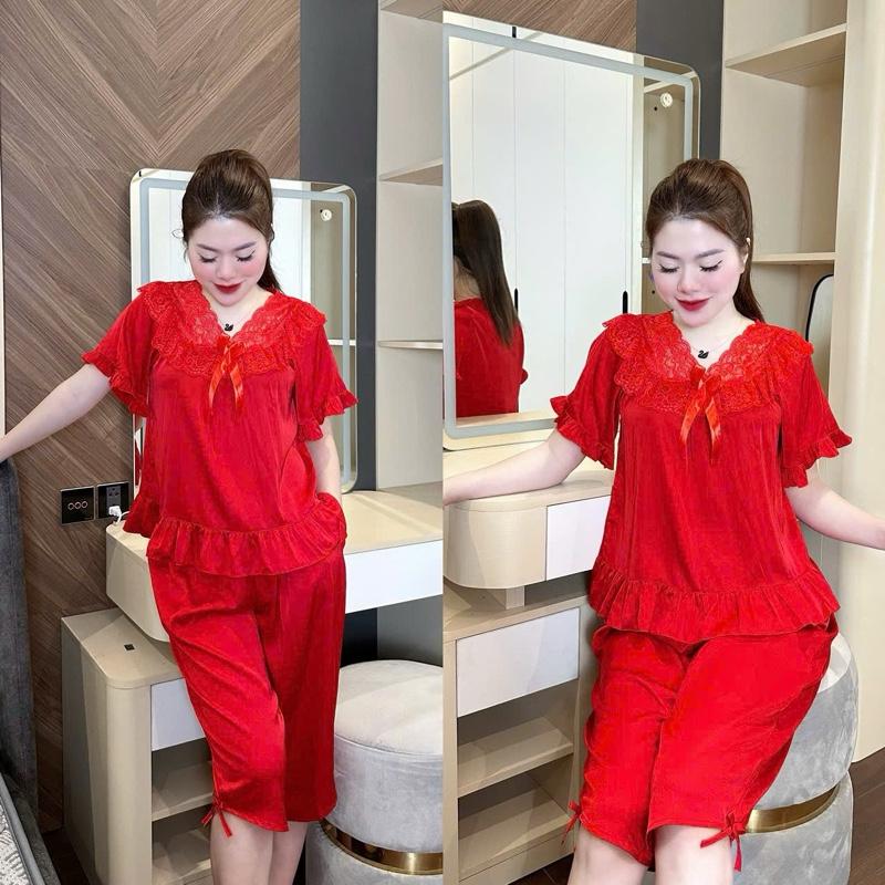Bộ lửng  tiểu thư bay y doll mặc nhà chaat liêu lụa Latin