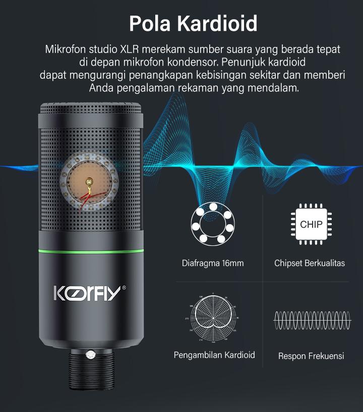 Product Introduction of koorfly-KF01 sound card ZX320 mic set Audio Bluetooth External Peralatan Bernyanyi atau siaran langsung dengan headphones dan microphone 42
