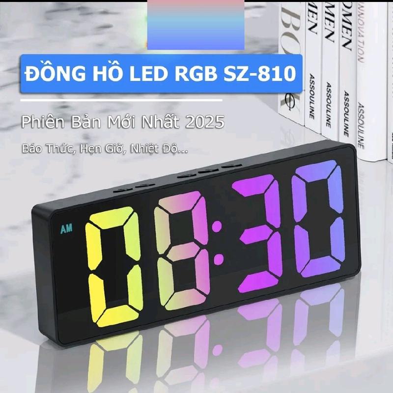  Đồng Hồ Led Ustyle SZ-810 Để Bàn Thông Minh Decor Hiển Thị Thời Gian Nhiệt Độ Báo Thức Màn Gương Dùng Nguồn USB hoặc Pin AAA 