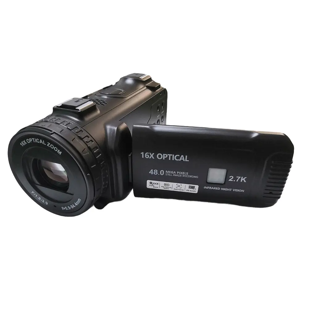 Handheld Video Camcorder Rotation TFT Screen 16X Digital Zoom Camera with Fill Light Travel Video Camera for Photography