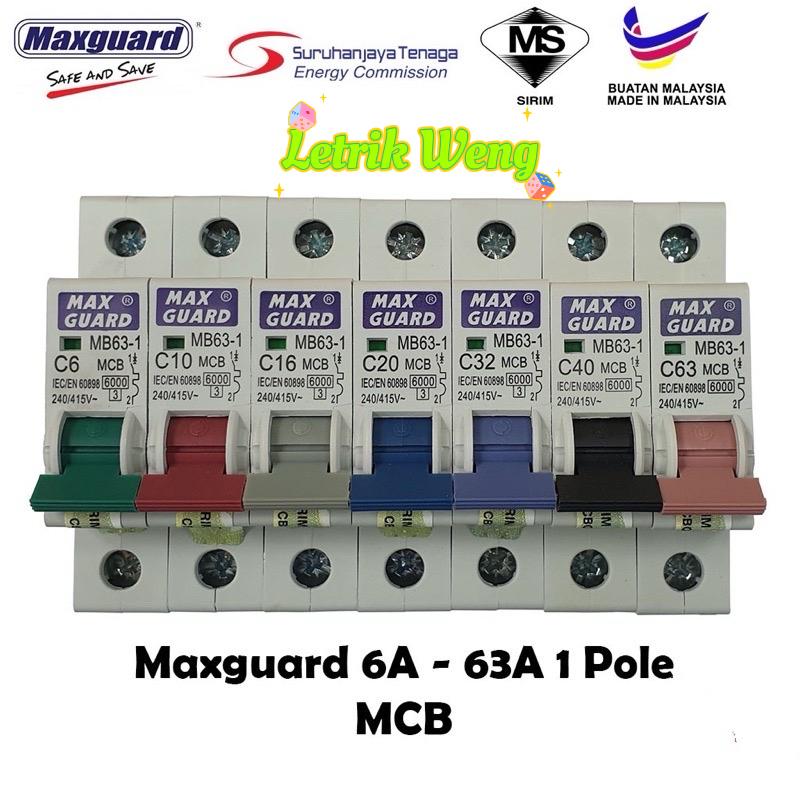 MAXGUARD MCB 6A-32A 1 Pole (SIRIM Approved) - Rated Current: - TikTok ...
