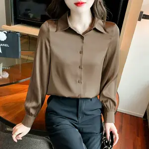 DiaryFashion-Kemeja Shakila Twill Wanita Casual Lengan Panjang Korean Style