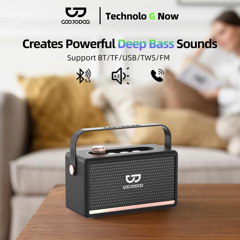 【GOOJODOQx KOC/KOL Loa Bluetooth Goojodoq loa di động không dây phong cách  BT Kết nối không dây Hỗ trợ cuộc gọi rảnh tay Nghe Nhạc