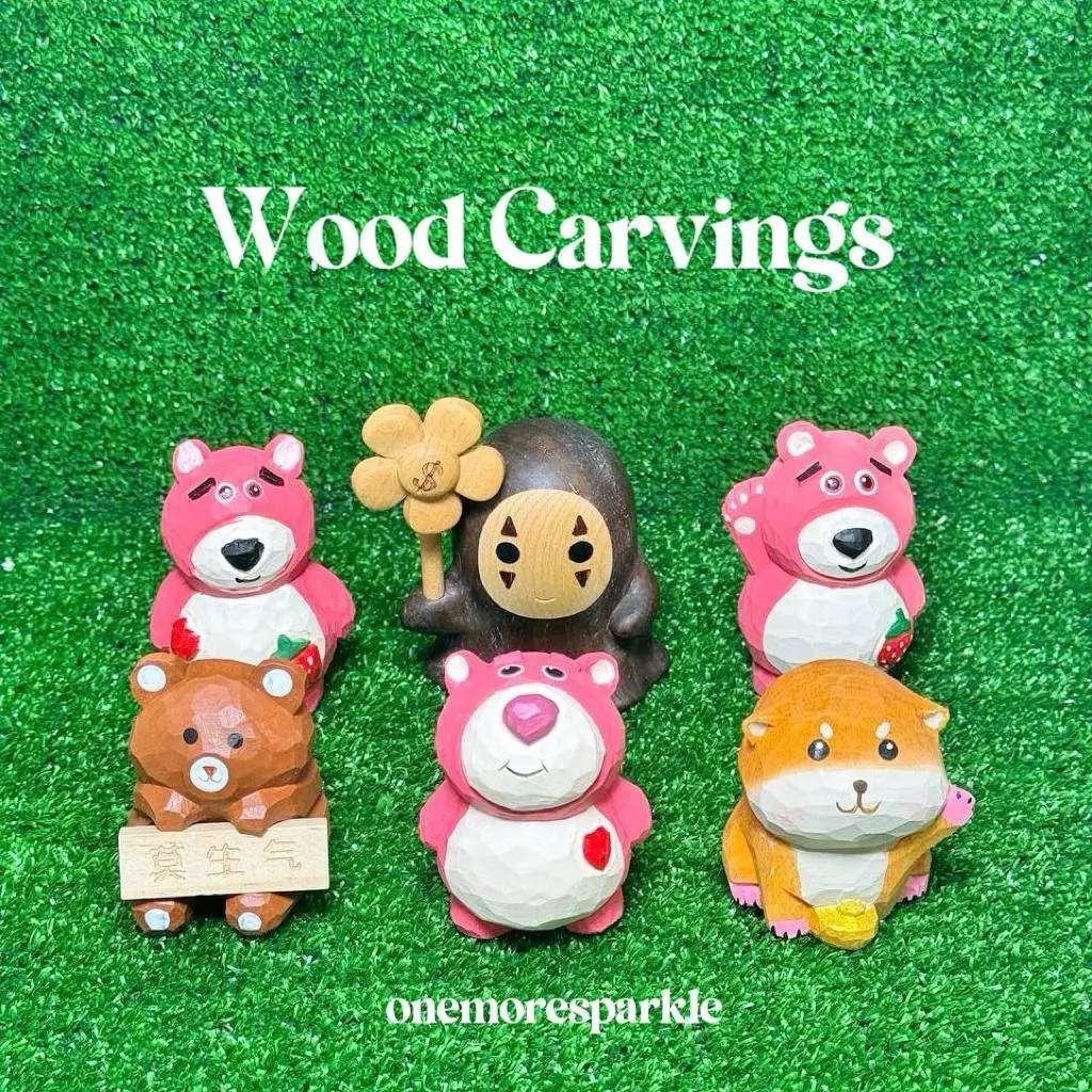 Natural Wood Characters Carving