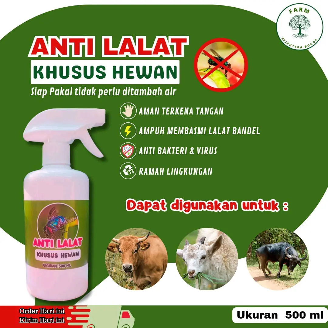 CAIRAN PEMBASMI LALAT KHUSUS HEWAN, UKURAN 500ML Spray