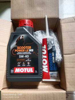 Product Review of *MOTUL SCOOTER POWER LE 5W40 (1L)* Oli Mesin Motor Matic Full Synthetis - Original from A**n H**p 1