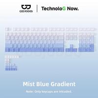 Gambar GOOJODOQ KM001 133 ONLY KEYCAPS Key Mechanical Mengganti Keyboard Keycaps Premium Gradient Design Front Transparent Characters Durable Oil-Resistant - Mint Blue Gradient dari Goojodoq Professionals Kab. Tangerang 5 Tokopedia